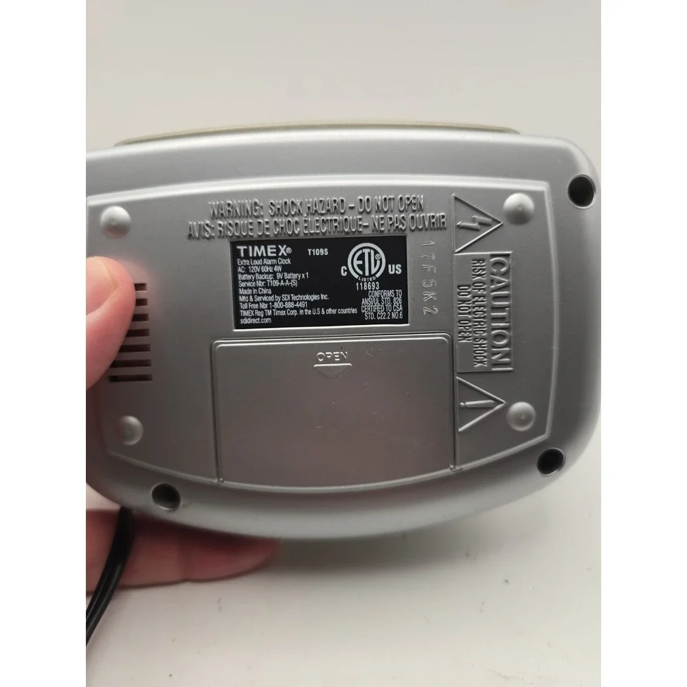 Timex T109S Y2K Digital Alarm Clock Red LED Tested Works Free Shipping